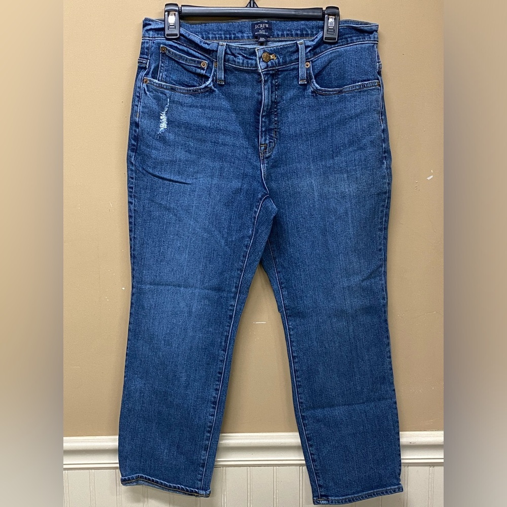 J. Crew Factory Jeans Size 30P  Broken In Boyfriend Slim Medium Wash